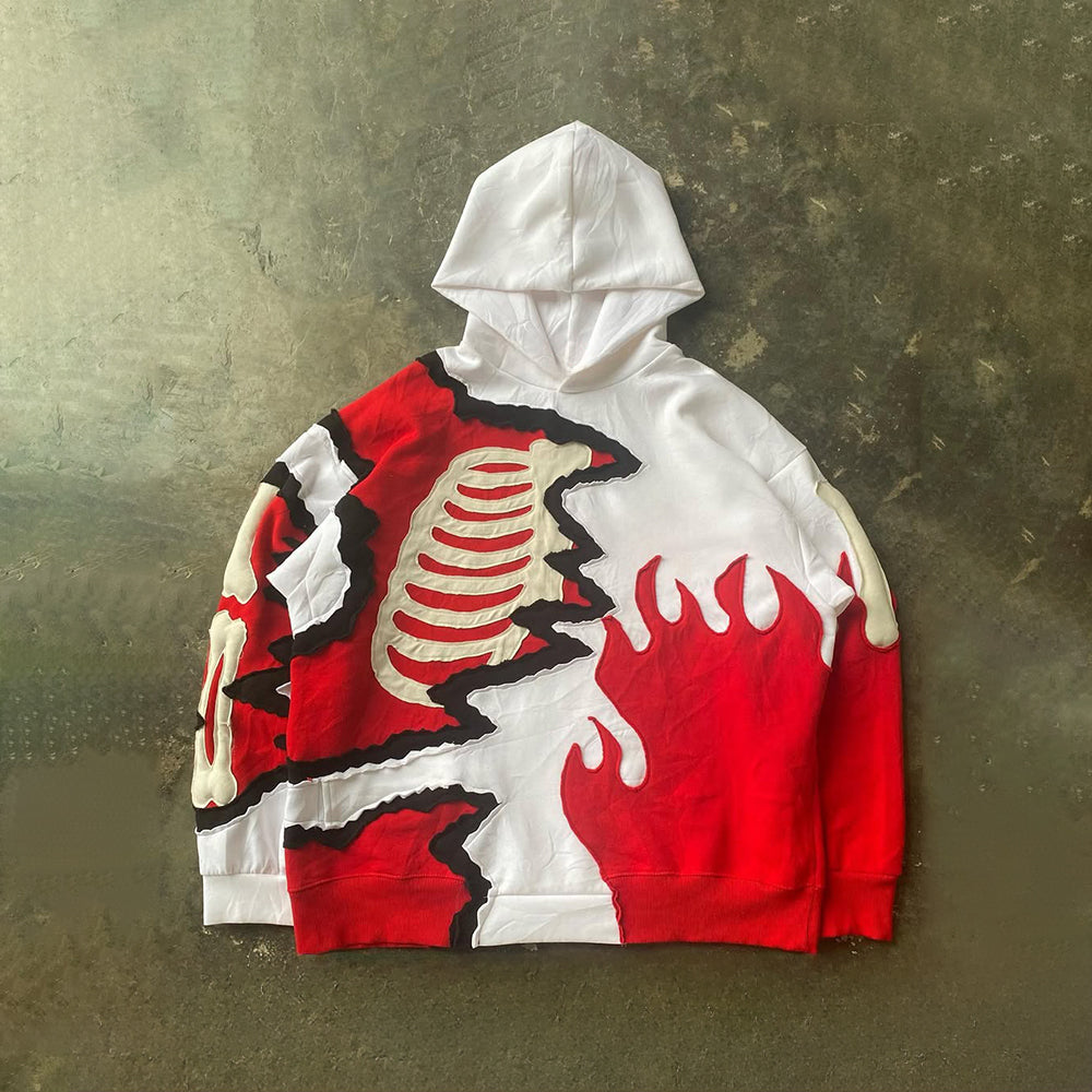 Patchwork Cut-and-Sew Hoodie