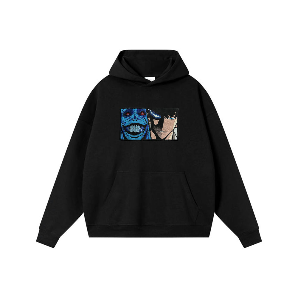 Embroidered Anime Pulse Hoodie