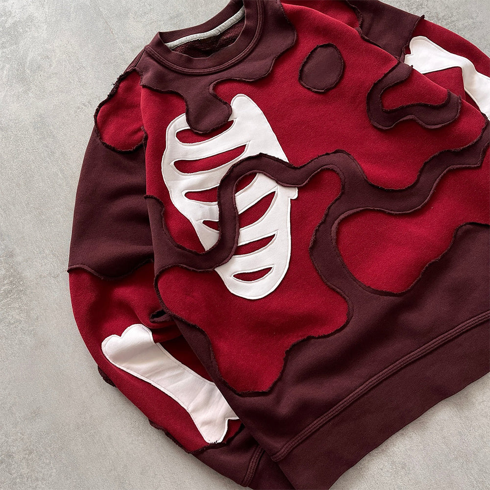 Reddish Brown Cut And Sewn Bone Sweatshirt