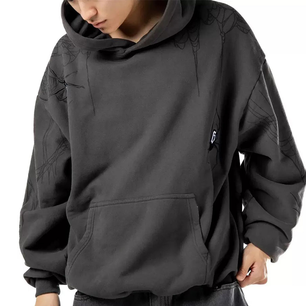 Arachnid Embroidery Hoodie - Street Style Statement