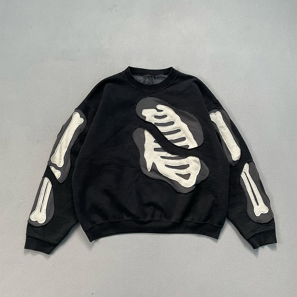 Skeleton Panel Crewneck Sweatshirt