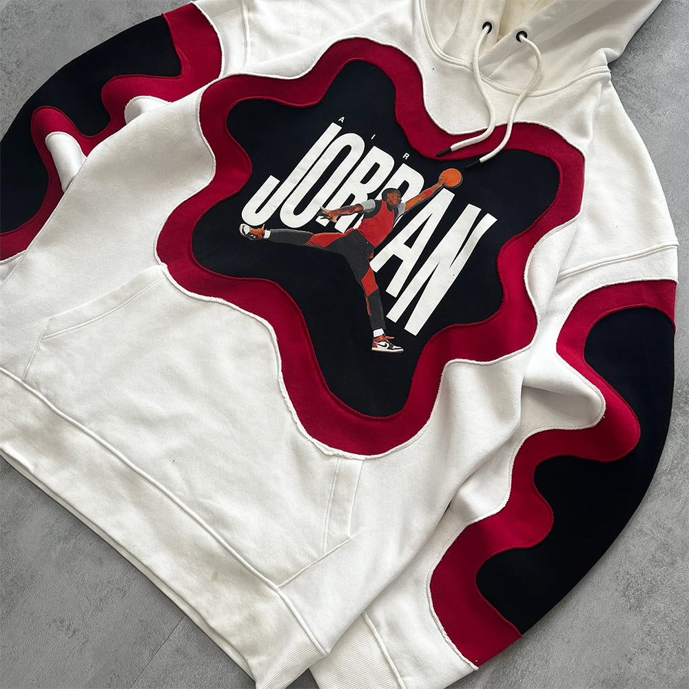 Creative Patchwork Hooded Sweatshirt