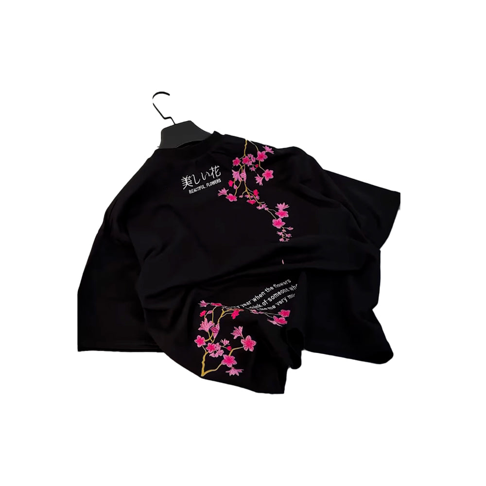 Sakura Bloom Embroidered Tee