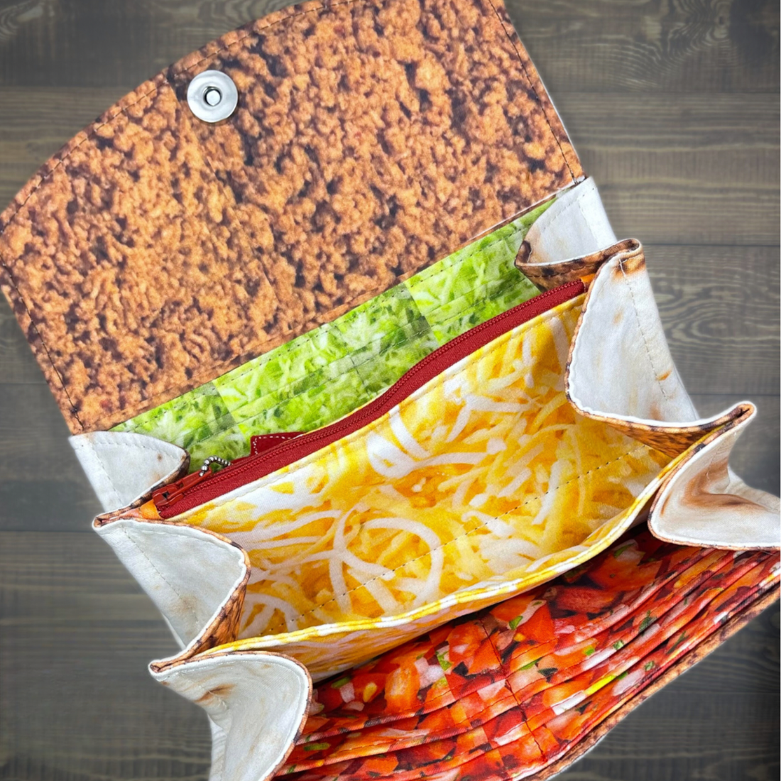 Funny Burrito Wallet – Realistic Food-Inspired Clutch