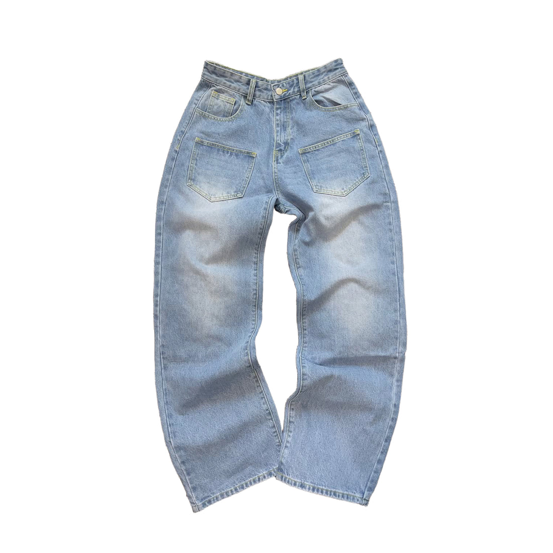 Embroidery Cherry Blossom Baggy Jeans
