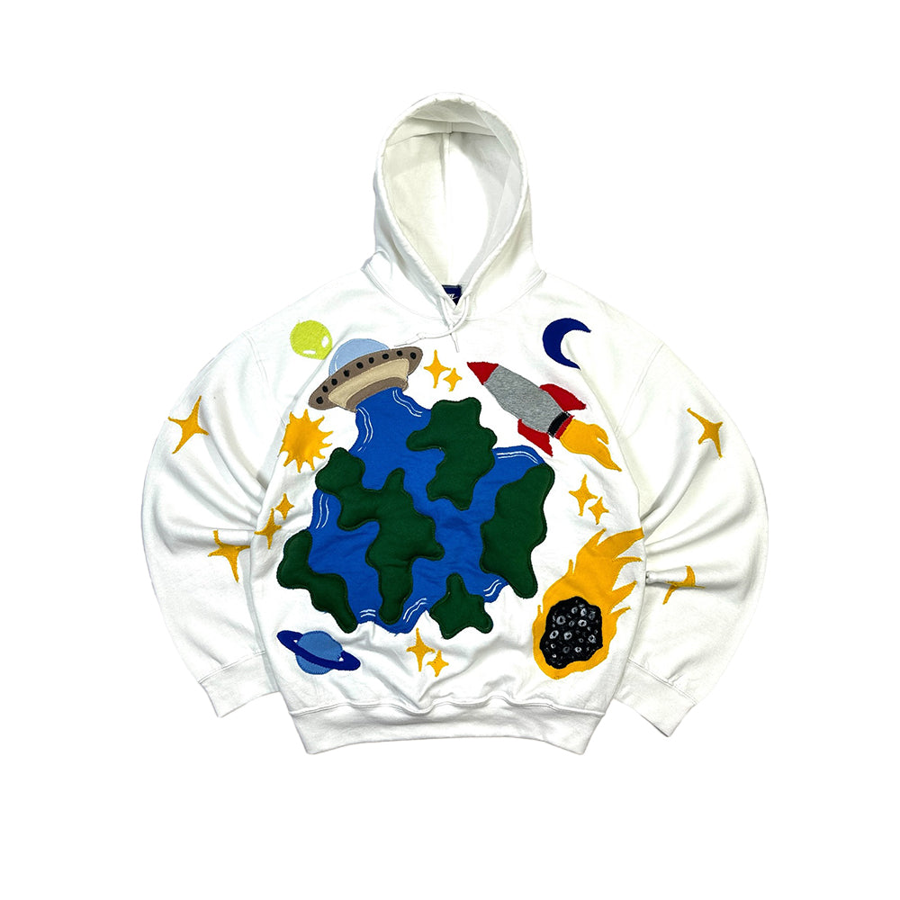 Earth to the Moon Patchwork Hoodie