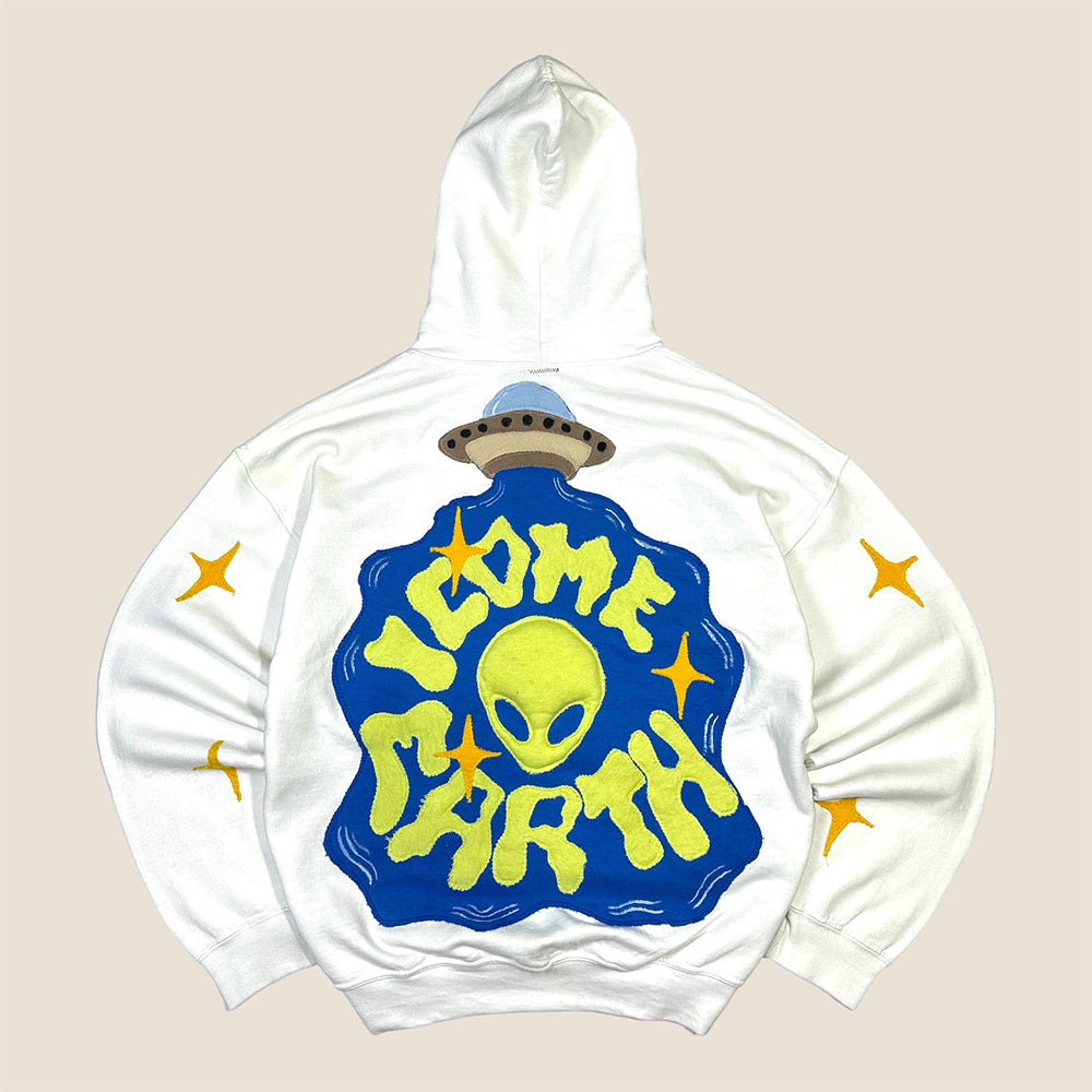 Earth to the Moon Patchwork Hoodie