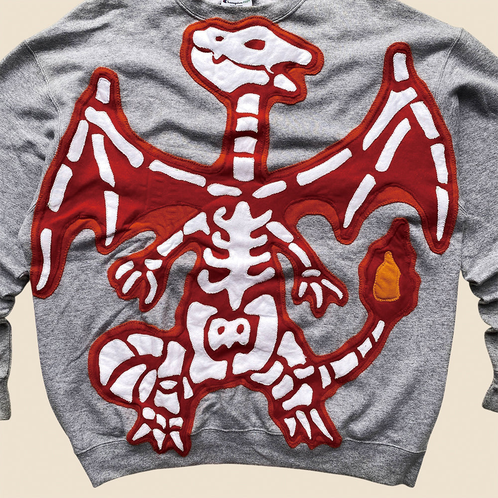 Redesigned "Charizard Fossil" Cut-And-Sew Sweatshirt