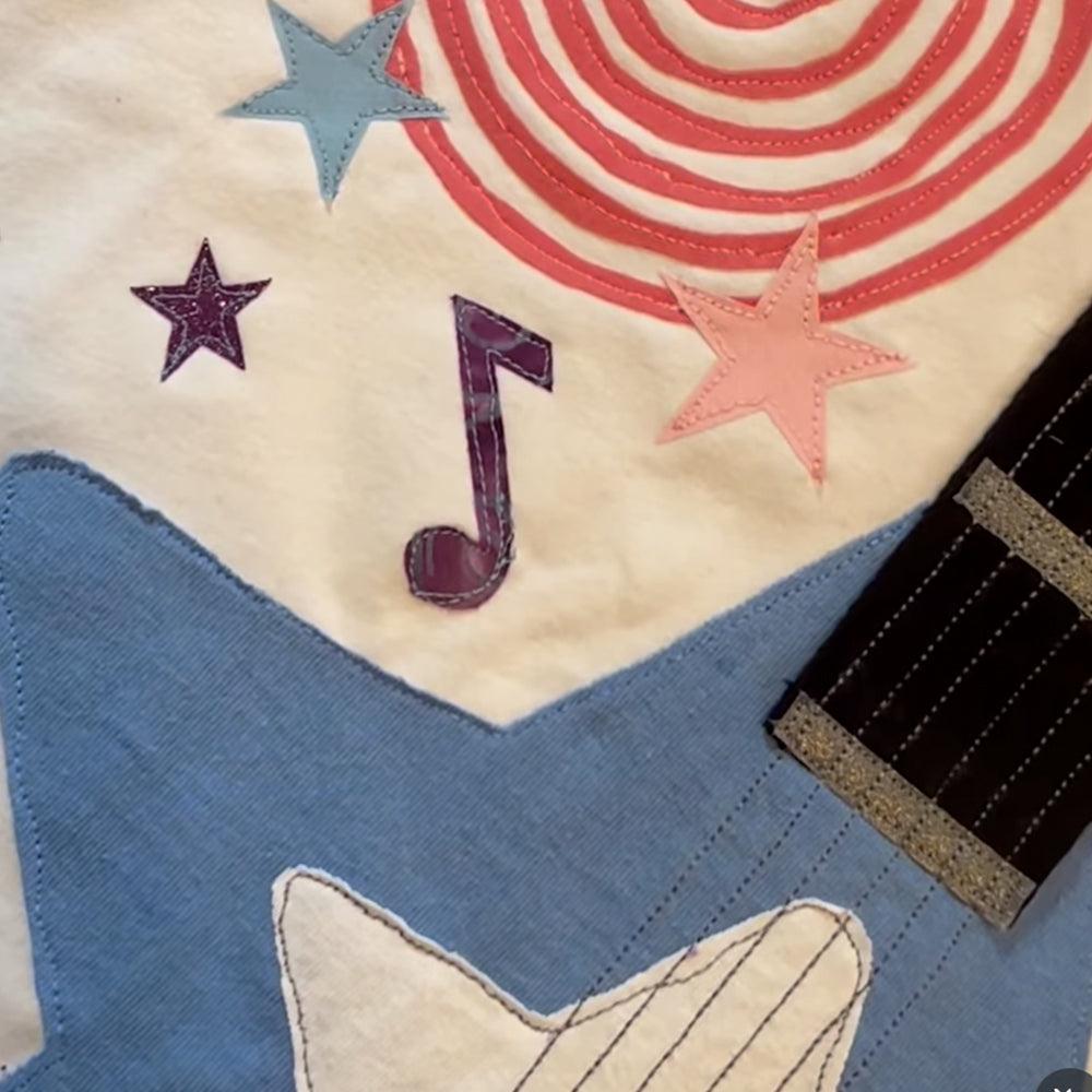Musical Instrument Appliqué Casual Sleeveless Top