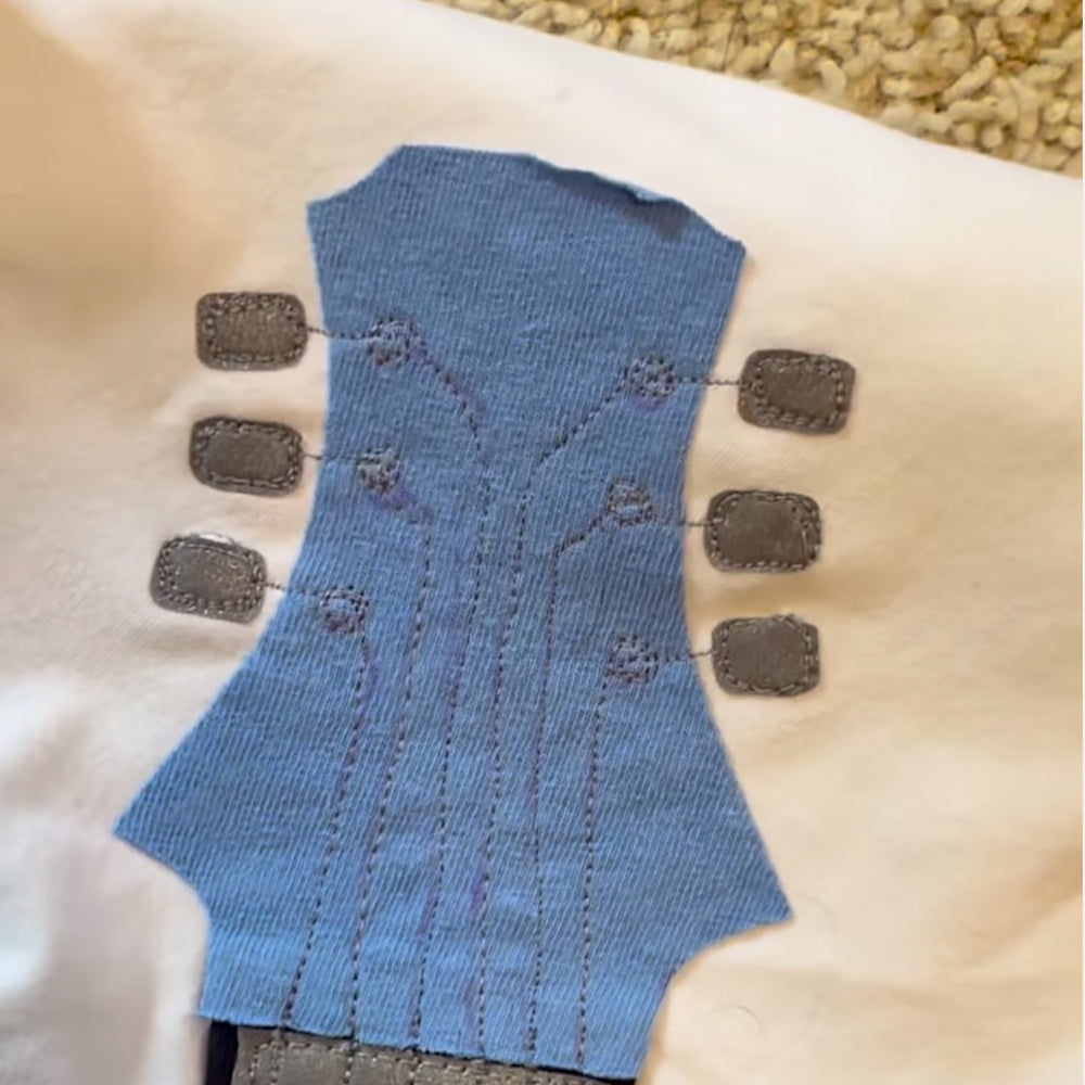 Musical Instrument Appliqué Casual Sleeveless Top