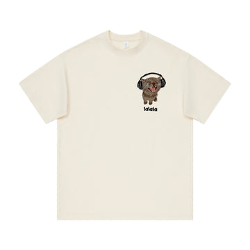 Cute Cat Embroidery Couple T-Shirts