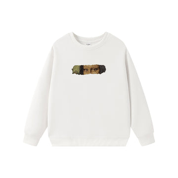 Embroidered Crew Neck Sweatshirt Mona Lisa