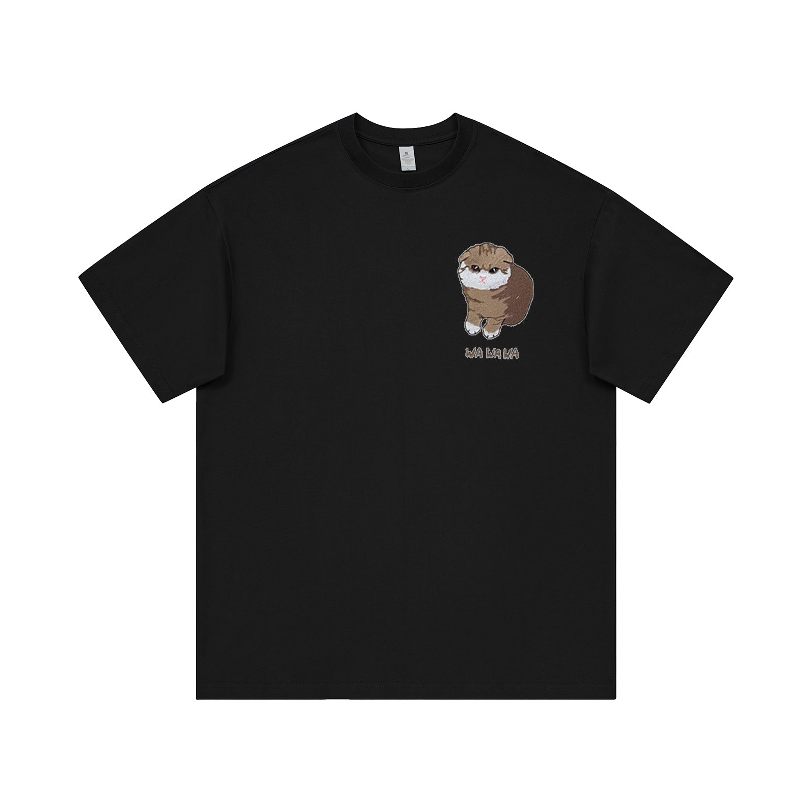 Cute Cat Embroidery T-Shirt