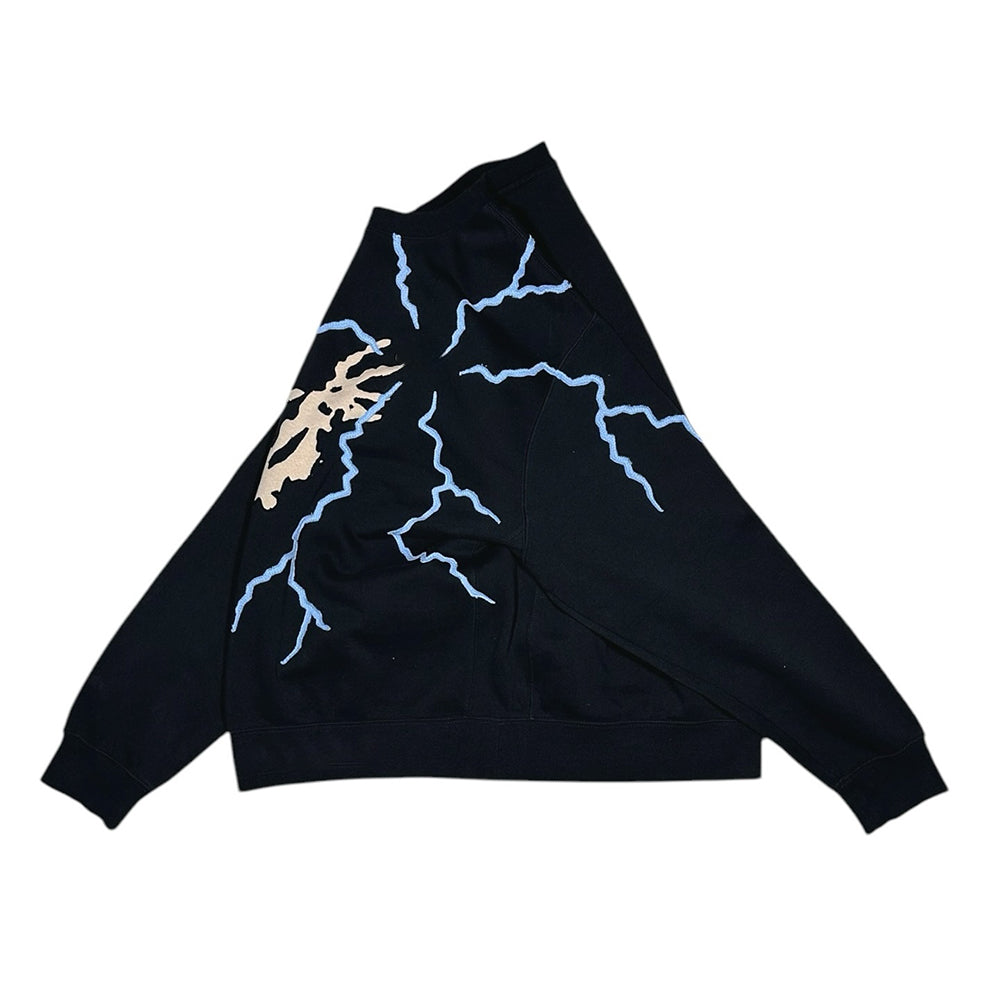 Skull Patchwork Crewneck Sweatshirt