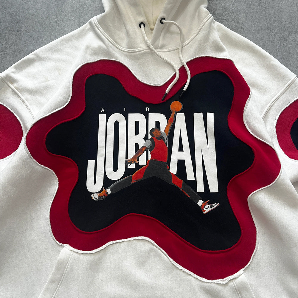 Creative Patchwork Hooded Sweatshirt