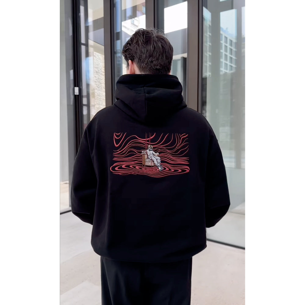 Embroidered sweatshirt in virtual space