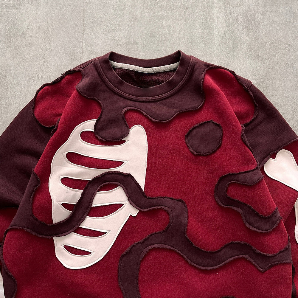 Reddish Brown Cut And Sewn Bone Sweatshirt