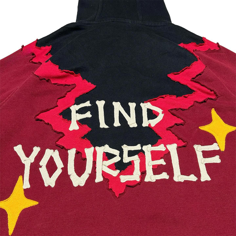 Fractured Skull Patchwork Hoodie