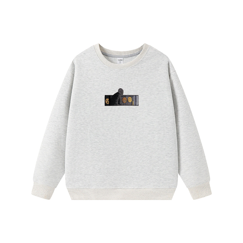 Round Face Expression Sweatshirt