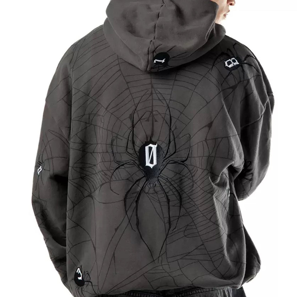 Arachnid Embroidery Hoodie - Street Style Statement