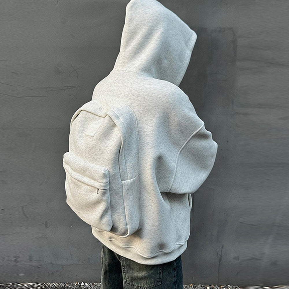 Back Satchel Zip-Up Hoodie