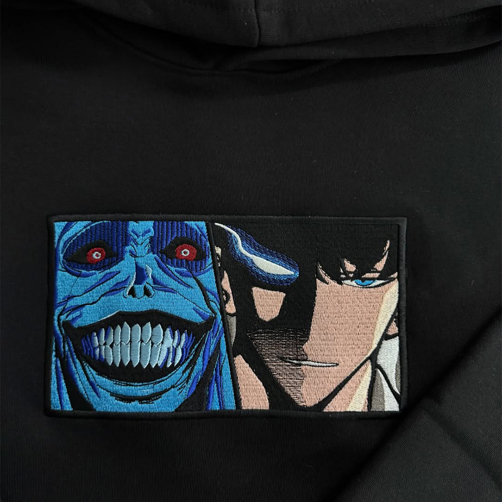 Embroidered Anime Pulse Hoodie