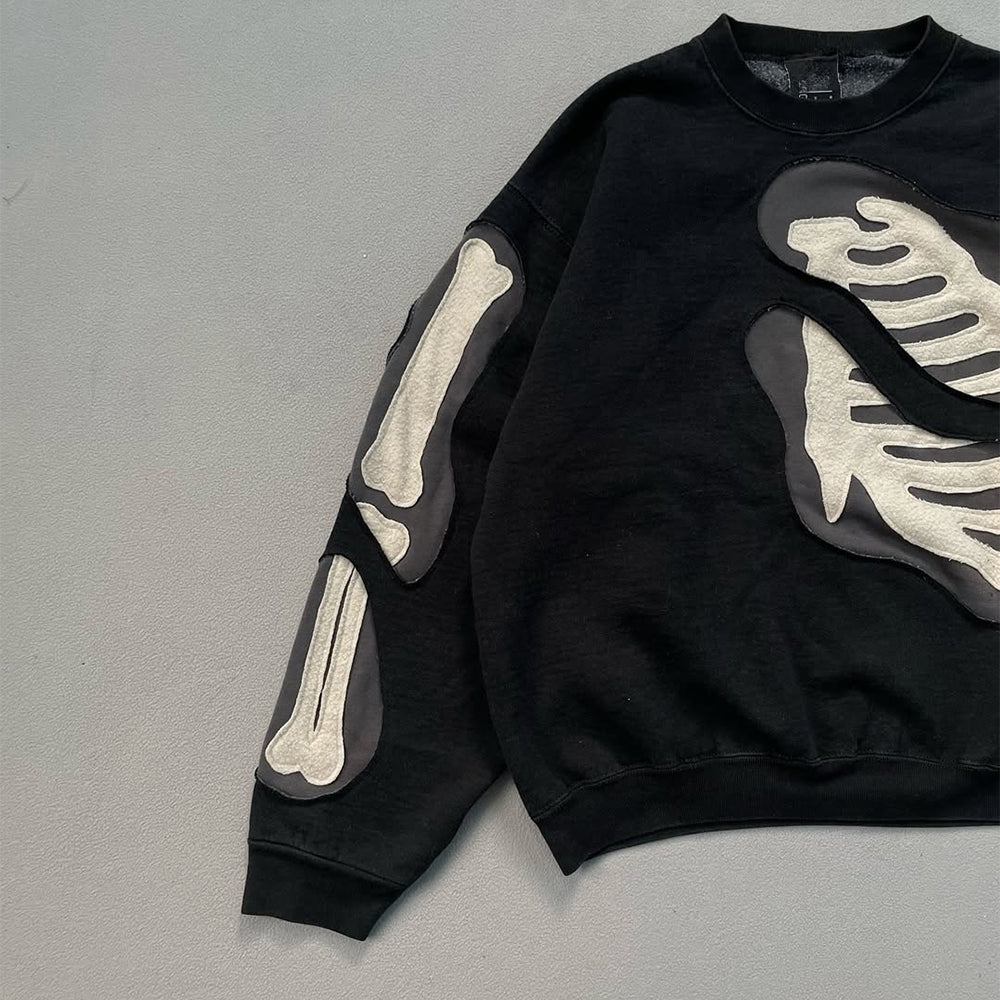 Skeleton Panel Crewneck Sweatshirt