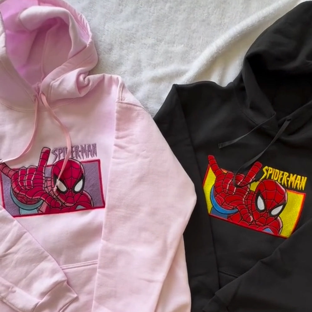 Spider-Man Creative Embroidered Pattern Sweatshirt