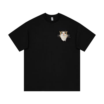 Couple Style Cat Embroidered T-Shirts
