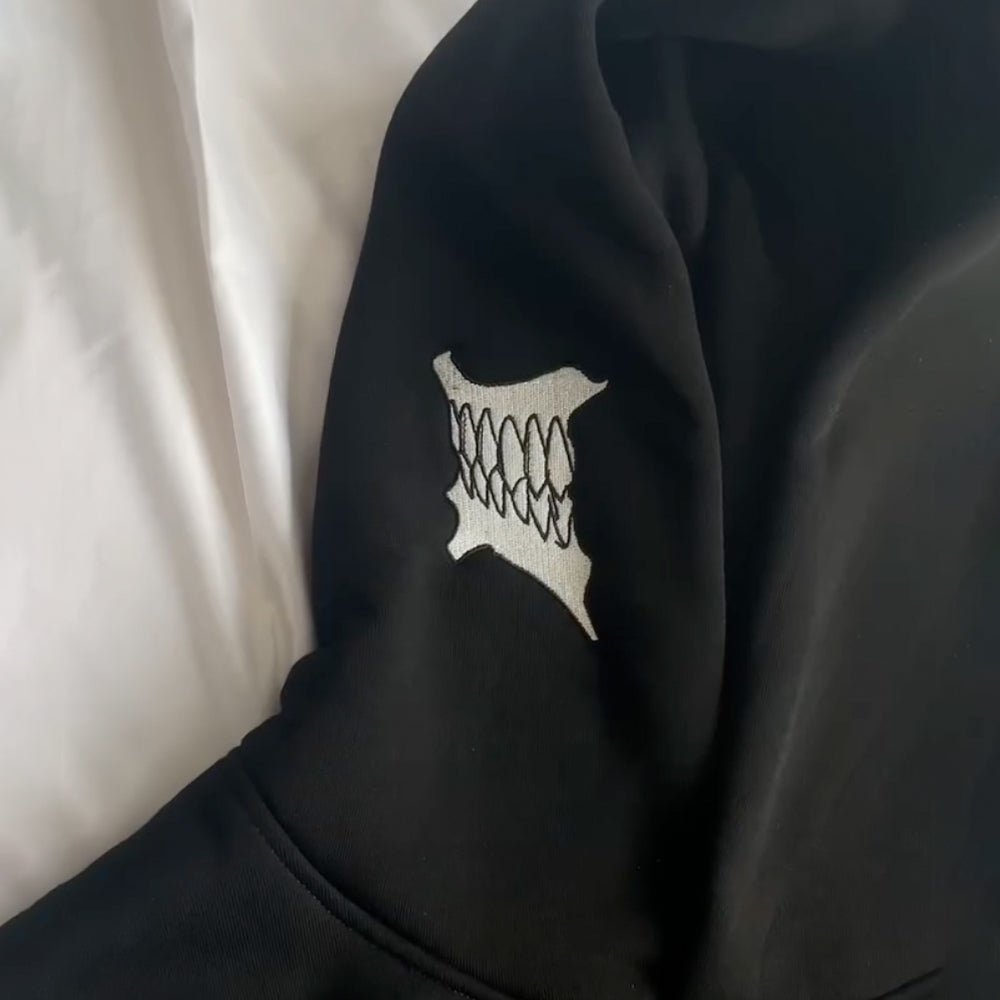 Embroidered Anime-Inspired Fashion Hoodie