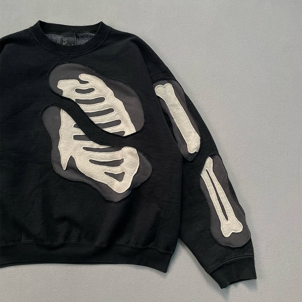 Skeleton Panel Crewneck Sweatshirt