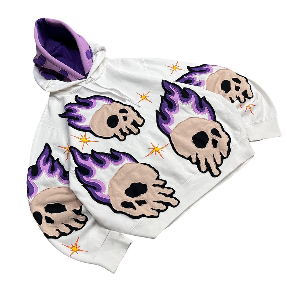 Skull Patchwork Hoodie