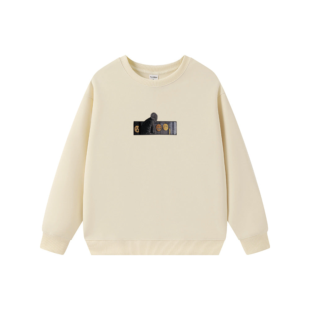 Round Face Expression Sweatshirt