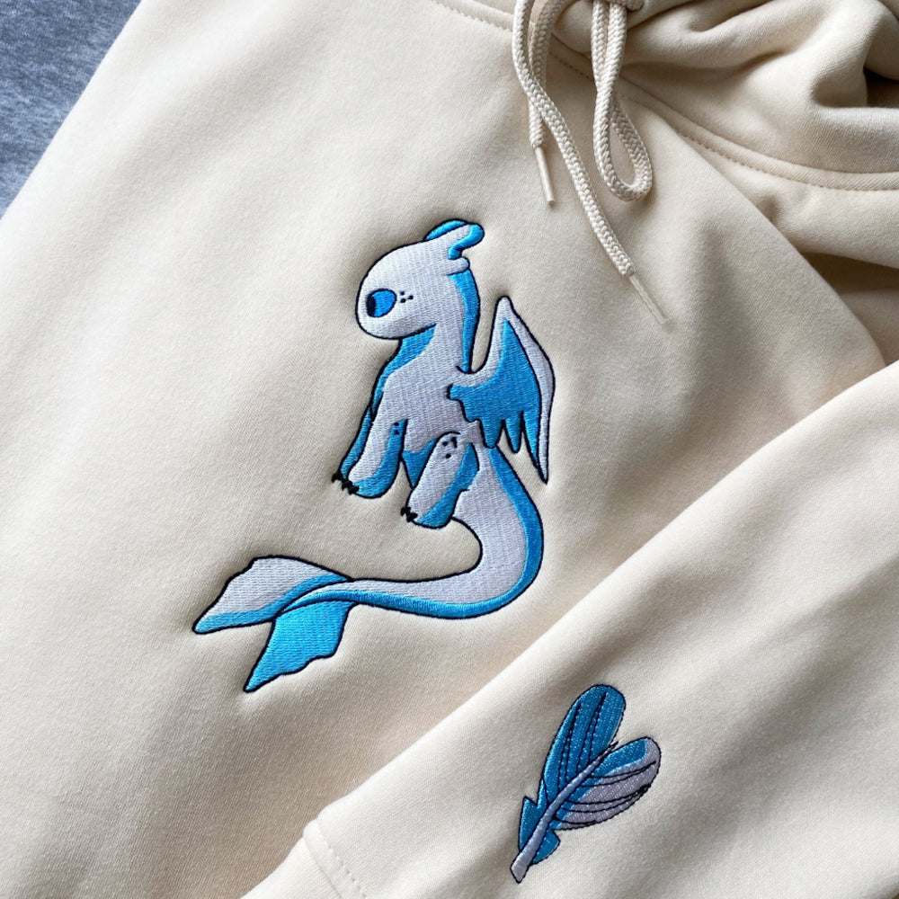Night Fury And Light Fury Embroidered Hoodie