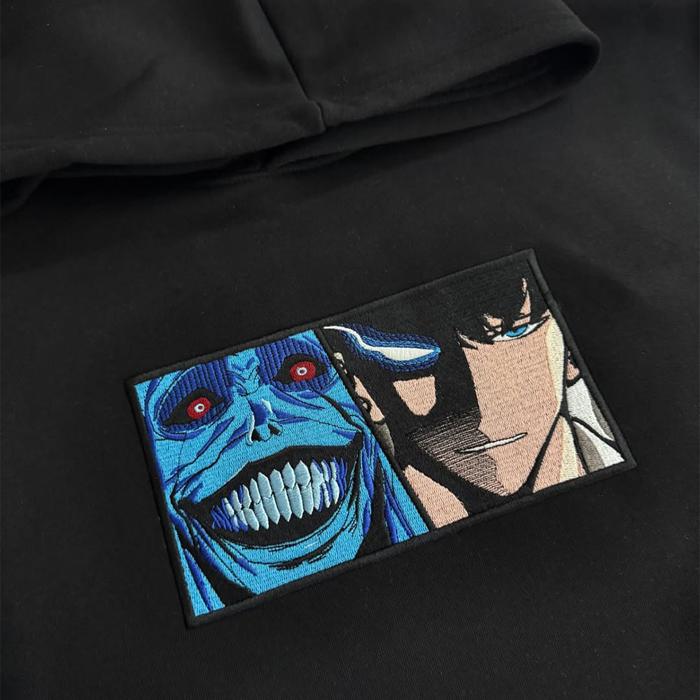 Embroidered Anime Pulse Hoodie