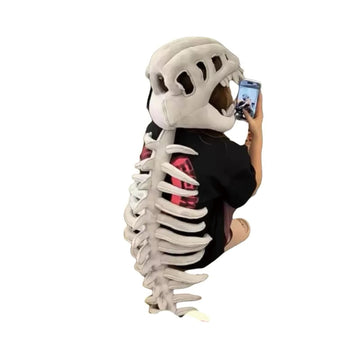 Halloween Dinosaur Monster Skeleton Mask Horror Plush Toy