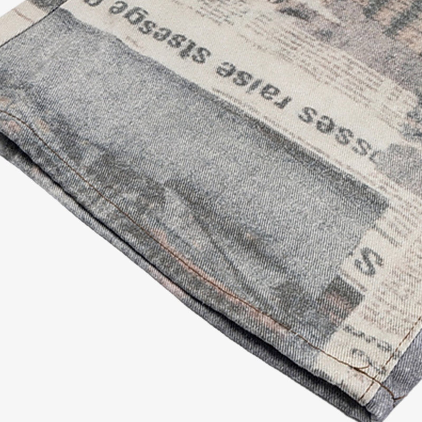 Graffiti Newspaper Baggy Jeans