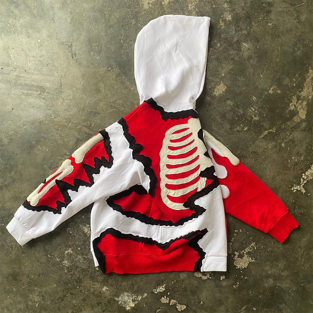 Patchwork Cut-and-Sew Hoodie