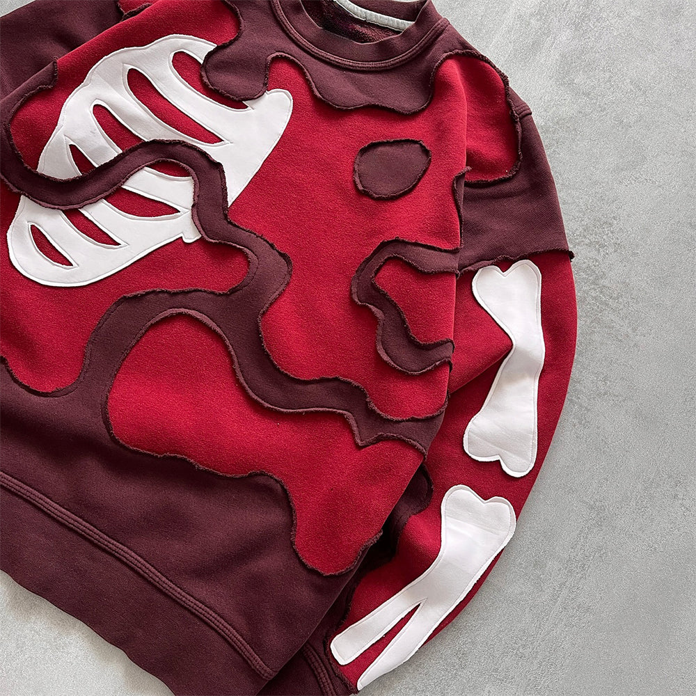Reddish Brown Cut And Sewn Bone Sweatshirt