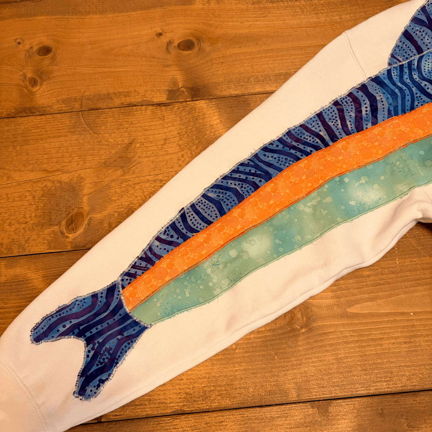 "Pacific Pike" Patchwork Hoodie
