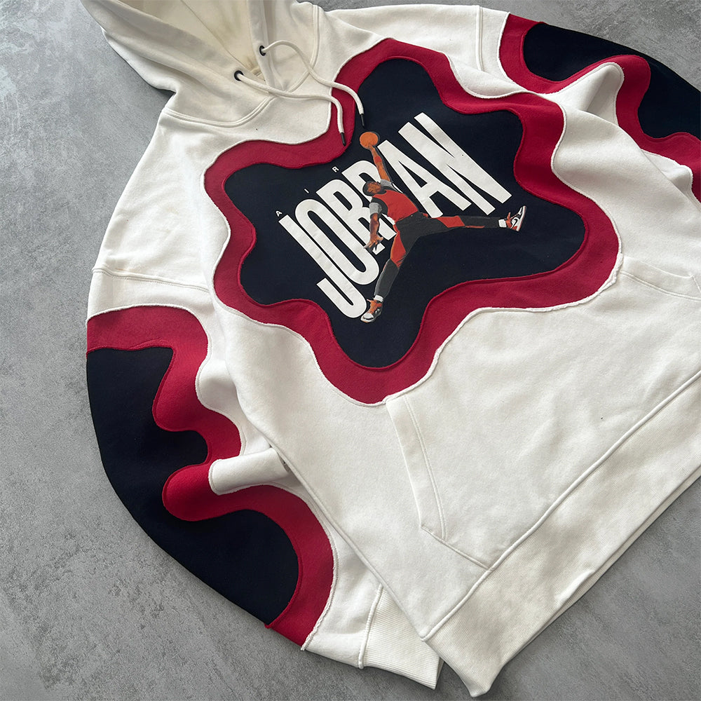 Creative Patchwork Hooded Sweatshirt