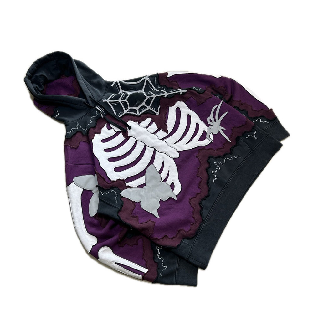 Skeleton Spider Butterfly Element Hoodie