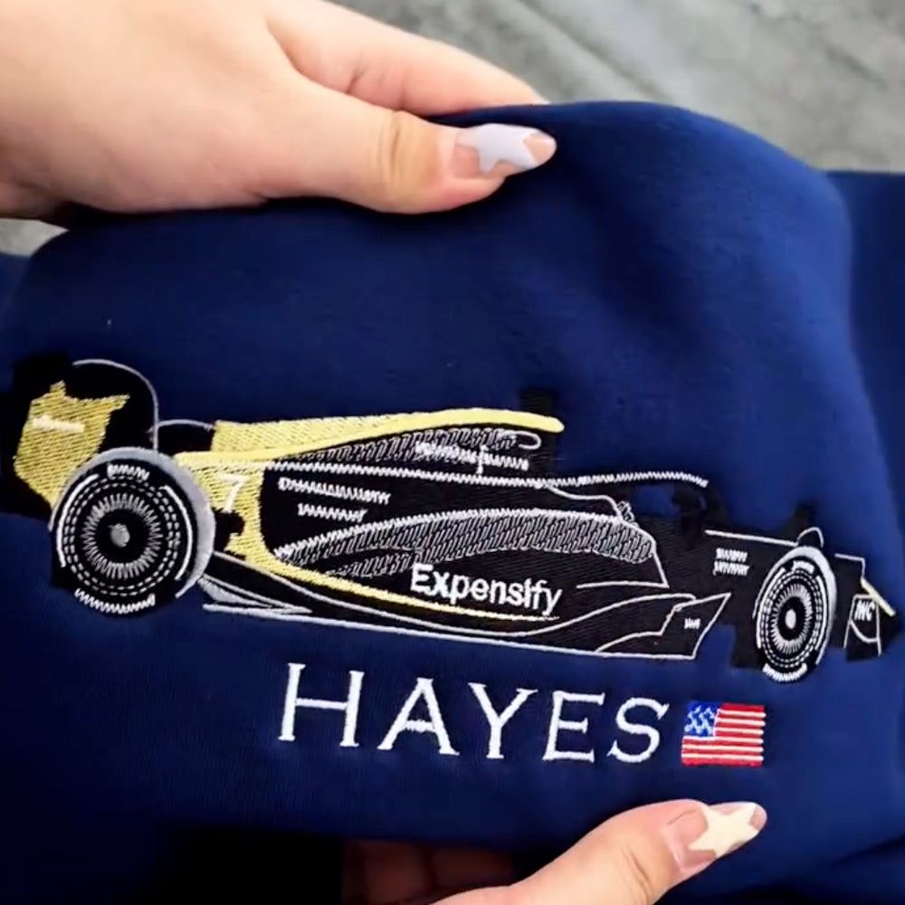 Hayes F1 Car Embroidered Sweatshirt