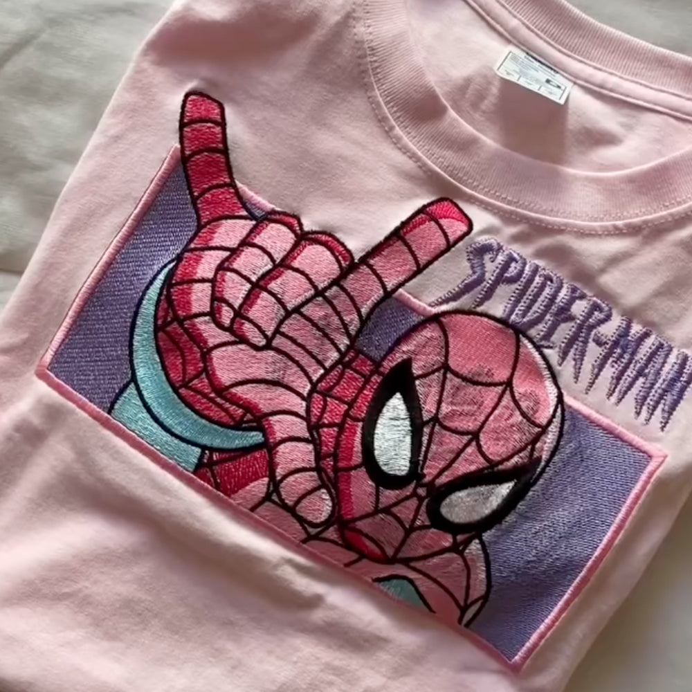 Spider-Man Creative Embroidered Pattern Sweatshirt