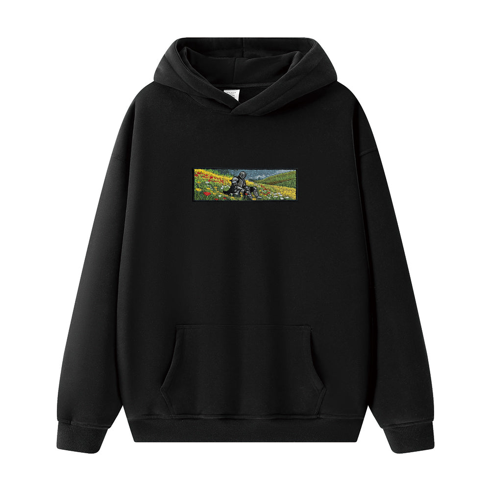 Embroidered Autumn And Winter Hooded Sweatshirt Bright Fantasy