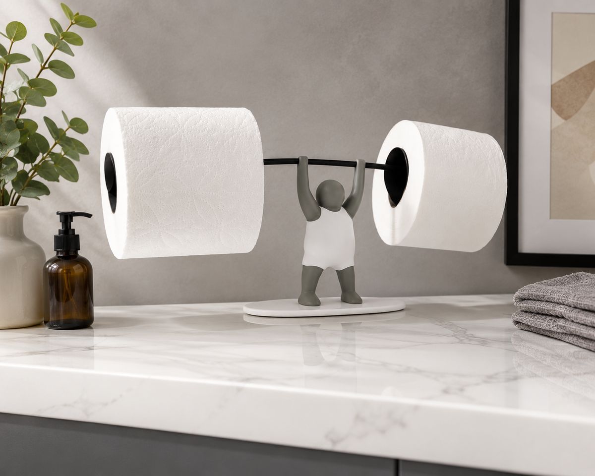 IronLift toilet paper holder product view
