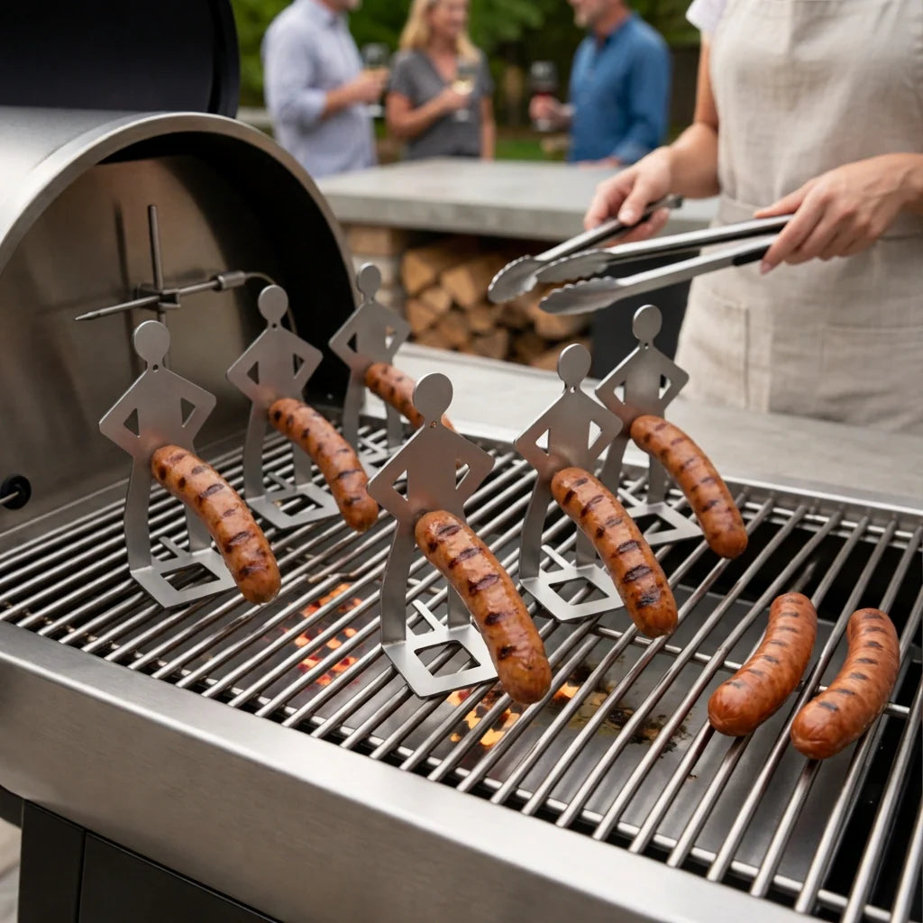 Funny Sausage BBQ Grill Holder Set