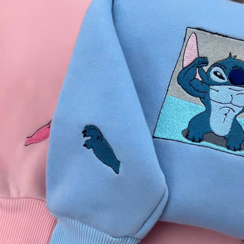 Matching Anime Love Hoodie – Embroidered Edition