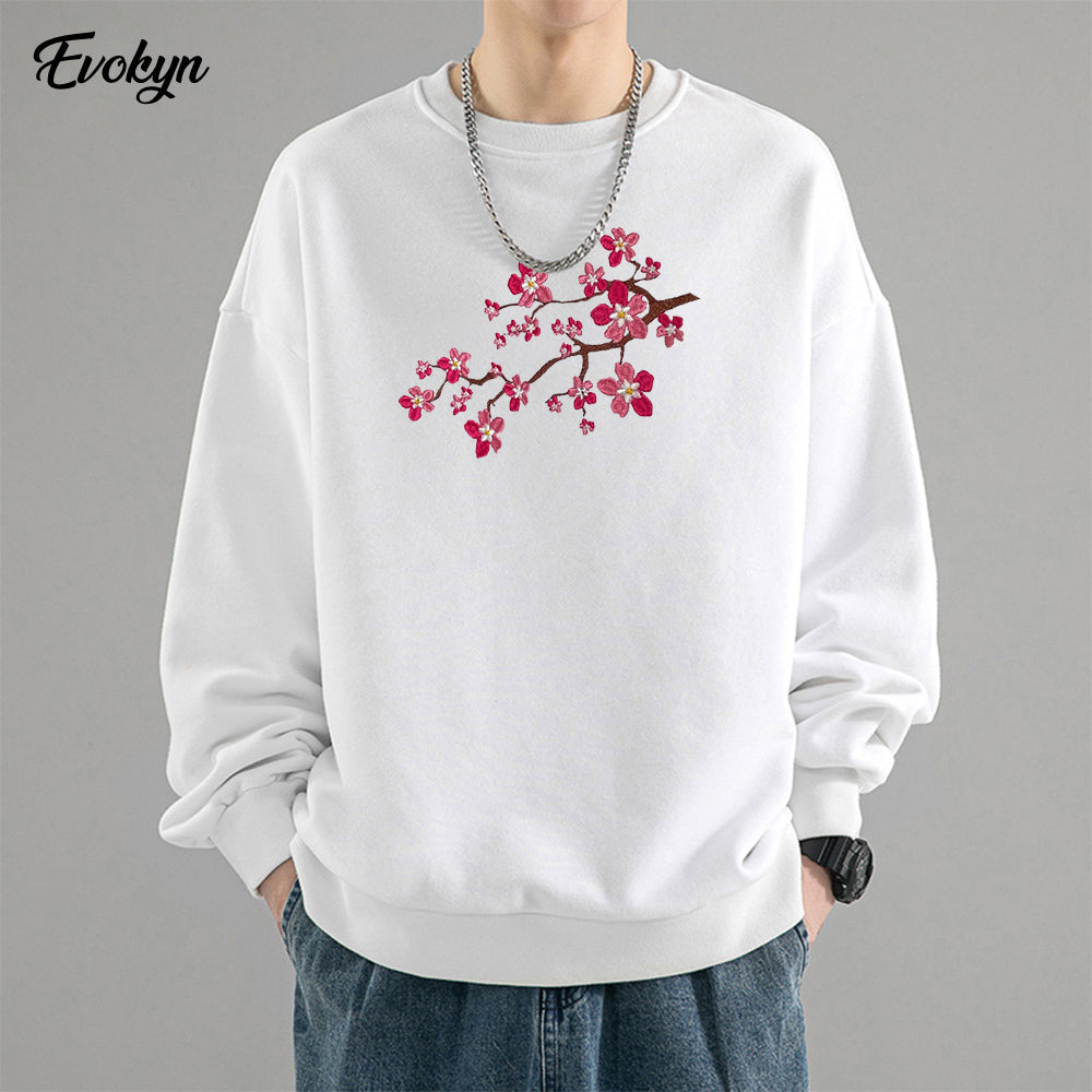 Cherry Blossom Embroidered Sweatshirt
