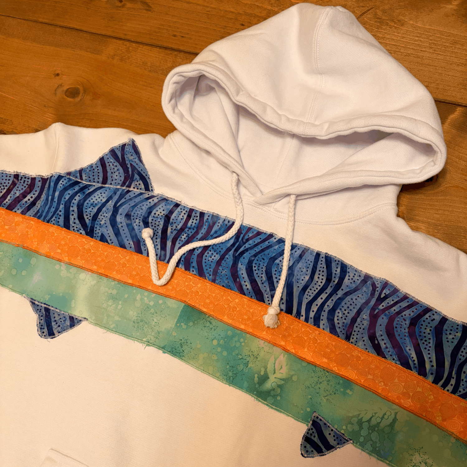 "Pacific Pike" Patchwork Hoodie